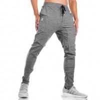 Men's Running Training Workout Pants Drawstring Elastic Waist Sports Leisure Trousers