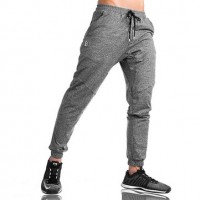 Men's Casual Fitness Training Running Feet Trousers Breathable Cotton Elastic Waist Sports Pants