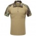 Outdoor Bionic Multicolor Camouflage Tactics T-shirts Men's Quick Drying Lapel  Casual Sports Tops