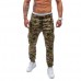 Mens Casual Running Camouflage Sport Pants Fitness Loose Multi Pockets Sweatpants