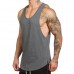 Men's Sleeveless Running Fitness Tops Breathable Solid Color Casual Quick-drying Sports Vest