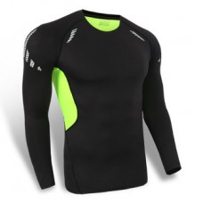 Mens Tight Breathable Wicking Quick Drying Stretch Long Sleeves T-shirt Sports Traning Tees