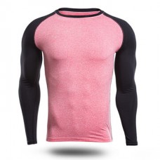 Mens Training Fitness Quick Drying T-shirt Tight Running Sport Long Sleeve Tops