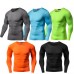 Mens Pro Sports Training Long Sleeved Tees Breathable Quick Drying Elastic Tight Running T-shirt