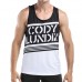 Men's Leisure Printed Breathable Vest Round Neck Quick Drying Fitness Traning Sport Tops