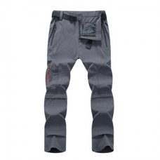 Mens Outdooors Elastic Detachable Waterproof Pants Quick Drying Breathable Climbing Trouser