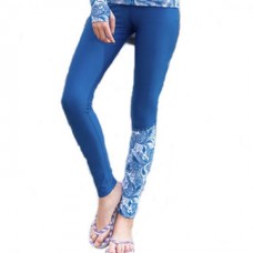 SABOLAY New Style Blue Quick Dry Sunscreen Female Yoga Fitness Snorkeling Diving Surfing Tight Pants