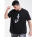 Mens Cartoon Ice Cream Astronaut Print Cotton Short Sleeve Plus Size T-Shirt